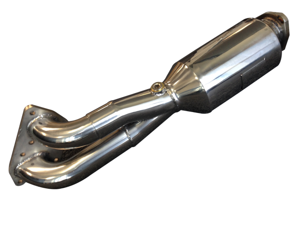 2-in-1 flow-optimized pre-muffler – smooth sound