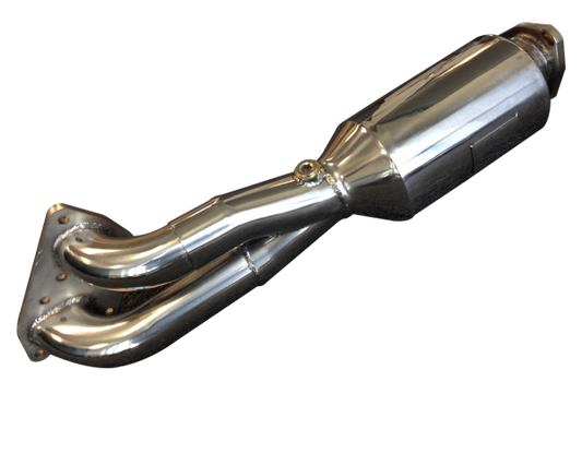 2-in-1 flow-optimized pre-muffler – smooth sound