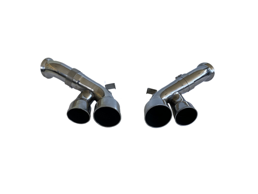 Dual chrome tailpipes for 996 4S