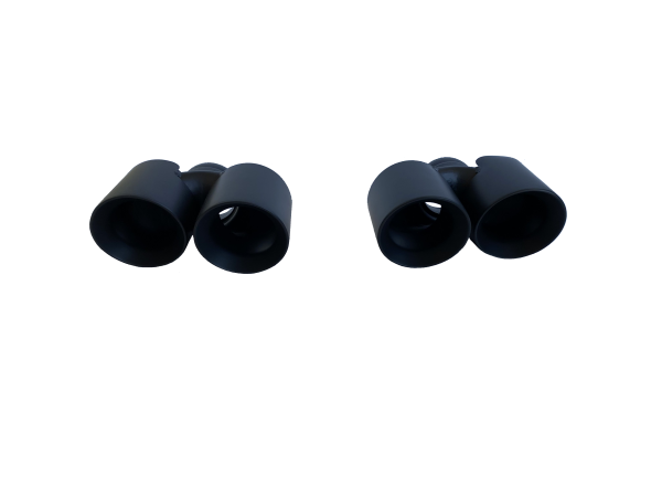 Pair of double outputs (2X88) black