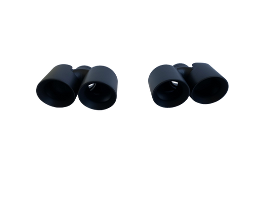 Pair of double outputs (2X88) black