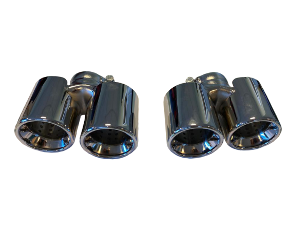 Pair of chrome outlets