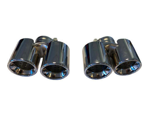 Pair of chrome outlets