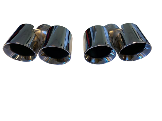 Pair of double (2X88) chrome outlets