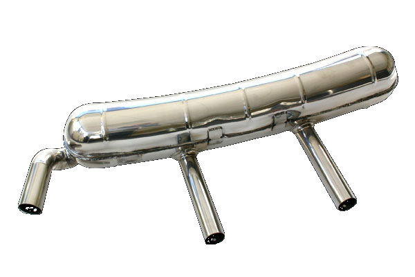 2.8L RSR muffler - 3 long outlets with caps