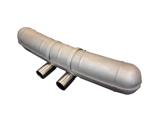 2-inlet muffler, 2 centered 70mm outlets – sporty sound