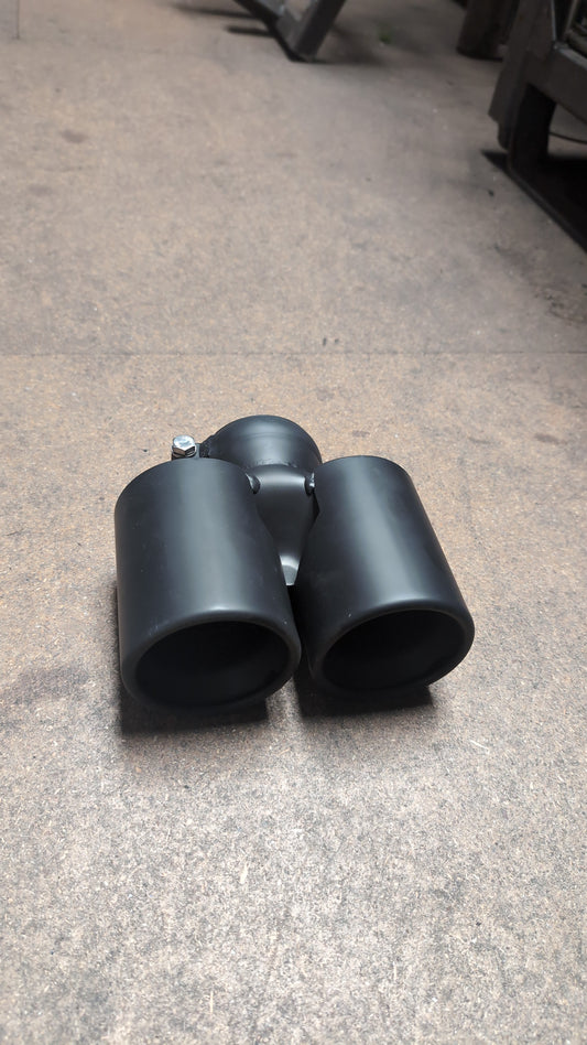 Double Tailpipes black ceramic large diameter (2X88) - Porsche Boxster (987 / 987-2)