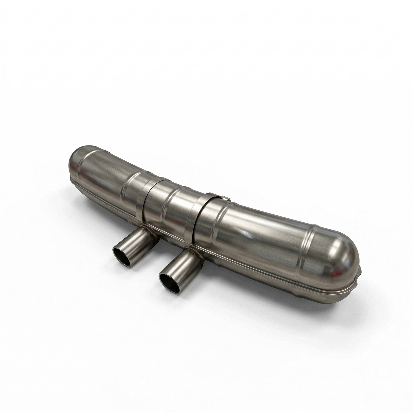 Muffler 2 inlets, 2 centered 70mm tailpipes - sport sound - Porsche 911 Type F (1963-1973)