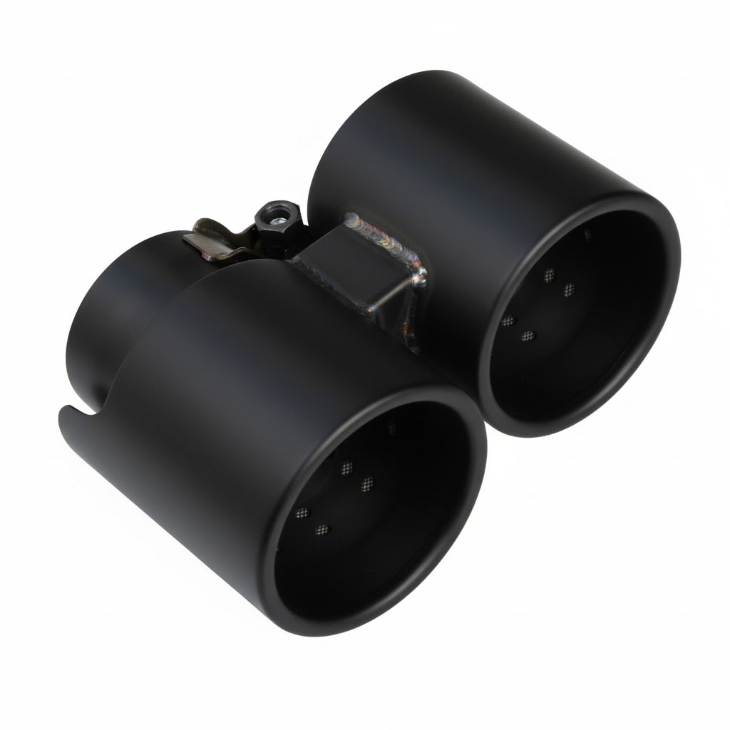 Sorties double PSE noir mat